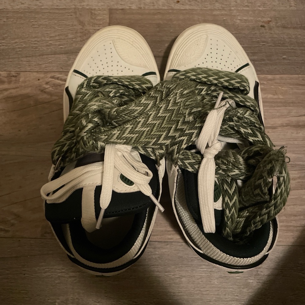 Lanvin White and Green Casual Shoes